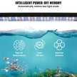 VEVOR Aquarium Light, 26W Full Spectrum Fish Tank Light with 5 Levels Adjustable Brightness, Adjustable Timer and Power-Off Memory, with ABS Shell Extendable Brackets for 36