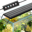 VEVOR Aquarium Light, 26W Full Spectrum Fish Tank Light with 5 Levels Adjustable Brightness, Adjustable Timer and Power-Off Memory, with ABS Shell Extendable Brackets for 36