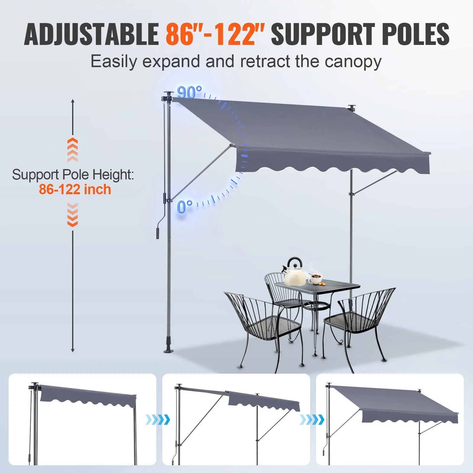 VEVOR Manual Retractable Awning, 78