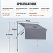 VEVOR Manual Retractable Awning, 78
