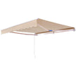 VEVOR Manual Retractable Awning, 13 x 8 ft Outdoor Patio Awning Retractable Sun Shade, Water-Resistant Polyester Patio Door Window Awning Sunshade Shelter with Crank Handle for Backyard, Balcony