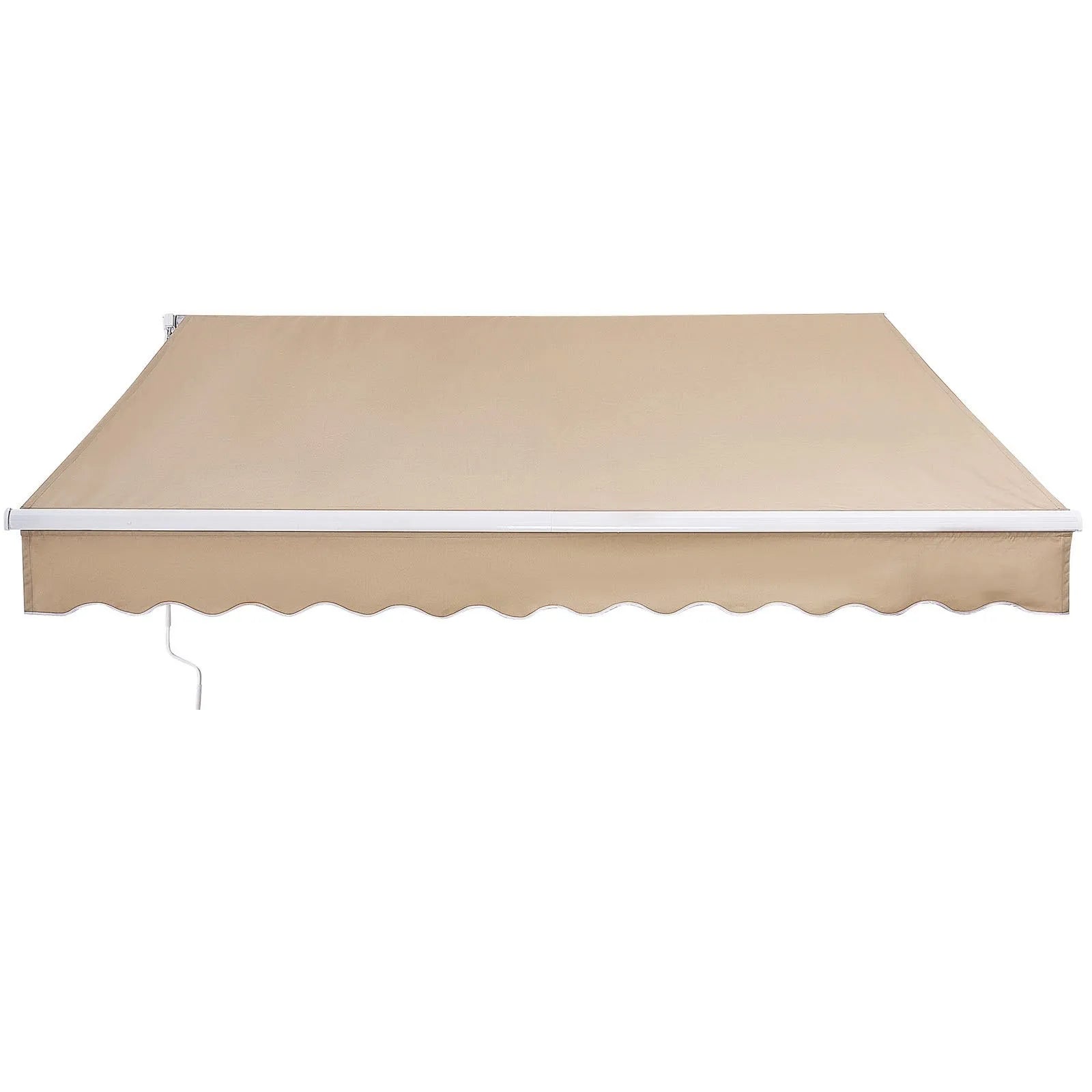 VEVOR Manual Retractable Awning, 13 x 8 ft Outdoor Patio Awning Retractable Sun Shade, Water-Resistant Polyester Patio Door Window Awning Sunshade Shelter with Crank Handle for Backyard, Balcony