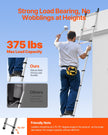 VEVOR Telescoping Ladder Stainless Steel Extension Step 16.5ft Portable Ladders
