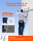 VEVOR Telescoping Ladder Stainless Steel Extension Step 8.5ft Portable Ladders
