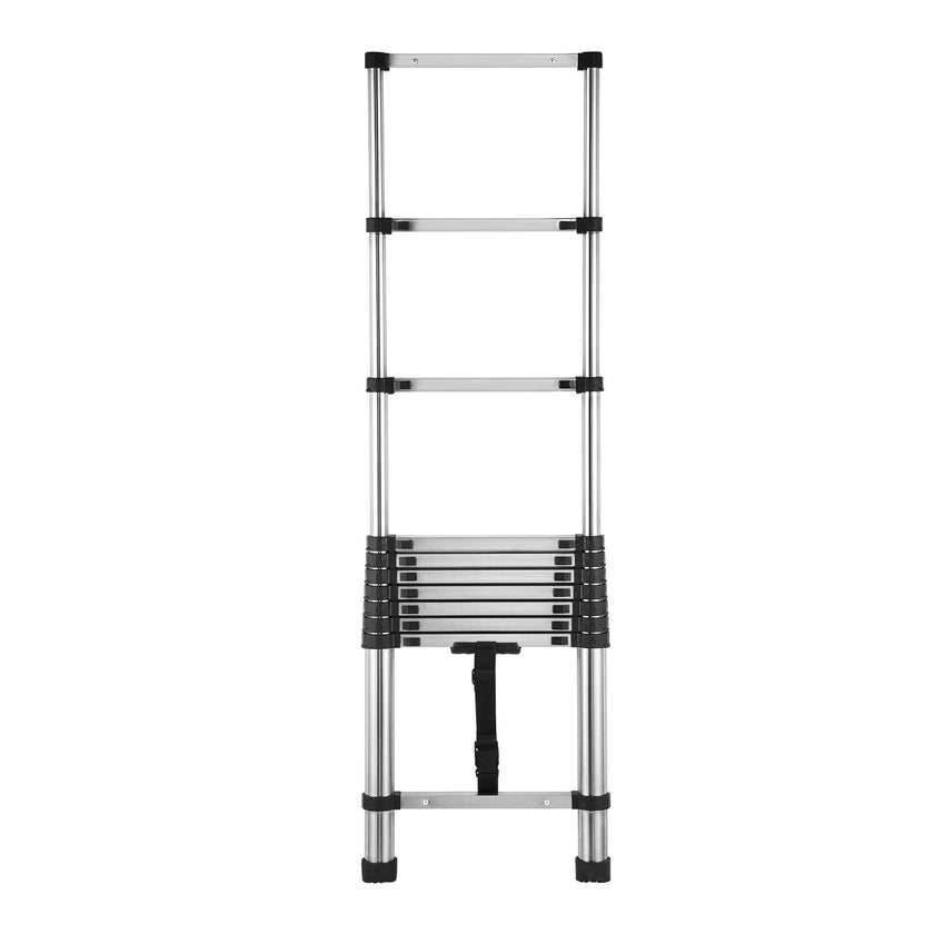 VEVOR Telescoping Ladder Stainless Steel Extension Step 8.5ft Portable Ladders
