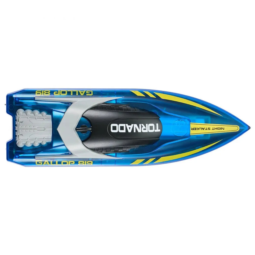 VEVOR RC Boat 2.4 GHz Remote Control Racing Boat 12 km/h Kids Adults Gift Blue