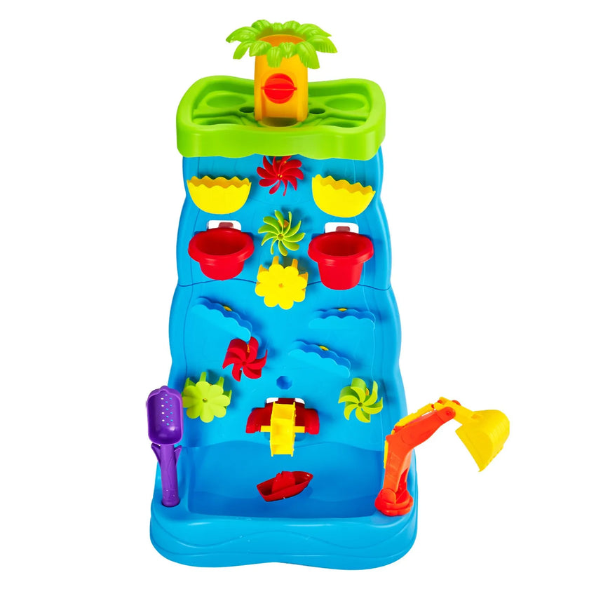 VEVOR Sand & Water Table for Toddlers Double-Sided Kids Activity Waterfall Table