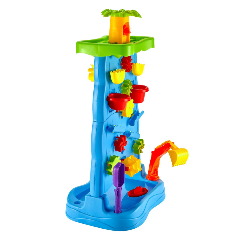 VEVOR Sand & Water Table for Toddlers Double-Sided Kids Activity Waterfall Table
