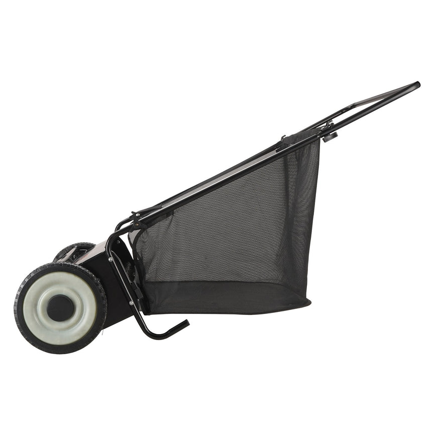 VEVOR Push Lawn Sweeper, 26-inch Leaf & Grass Collector, Strong Rubber Wheels & Heavy Duty Thickened Steel, Durable to Use with Large Capacity 7 cu. ft. Mesh Collection Hopper Bag, 4 Spinning Brushes