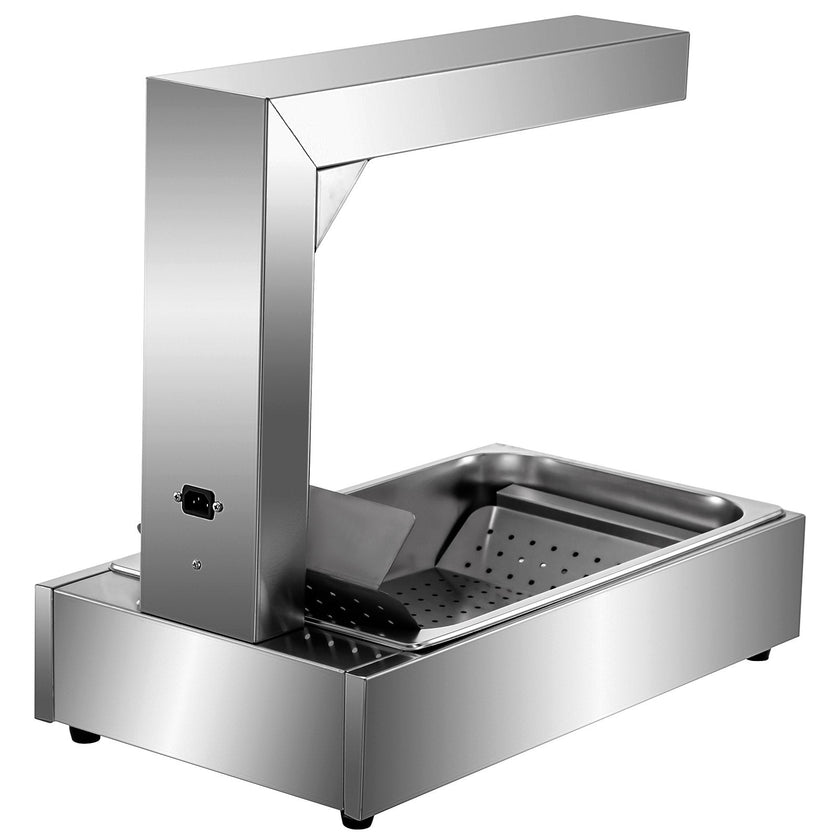 VEVOR Fry Warmer French, Fry Heat Lamp w/ Drain Board & Pan Food Lamp Warmer SUS