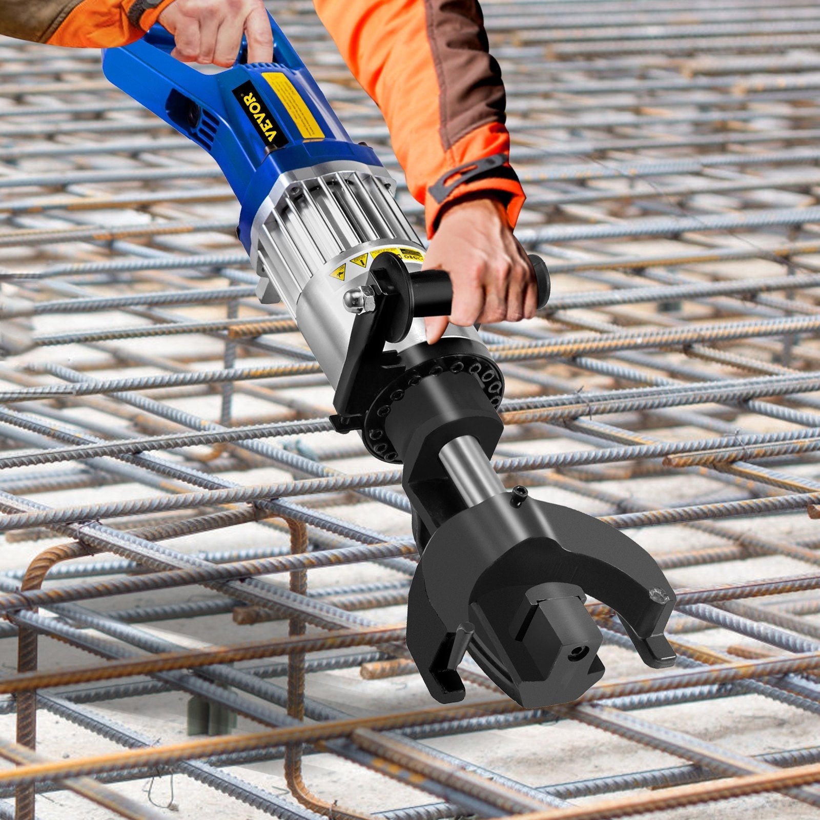 VEVOR Hand Held Rebar Bender, 1200W, Electric Rebar Bender, 22 mm Max Rebar Diameter, Portable Hydraulic Electric Rebar Steel Bender, Bending Machine For Bending Rebar, Steel Bar, Steel Rod