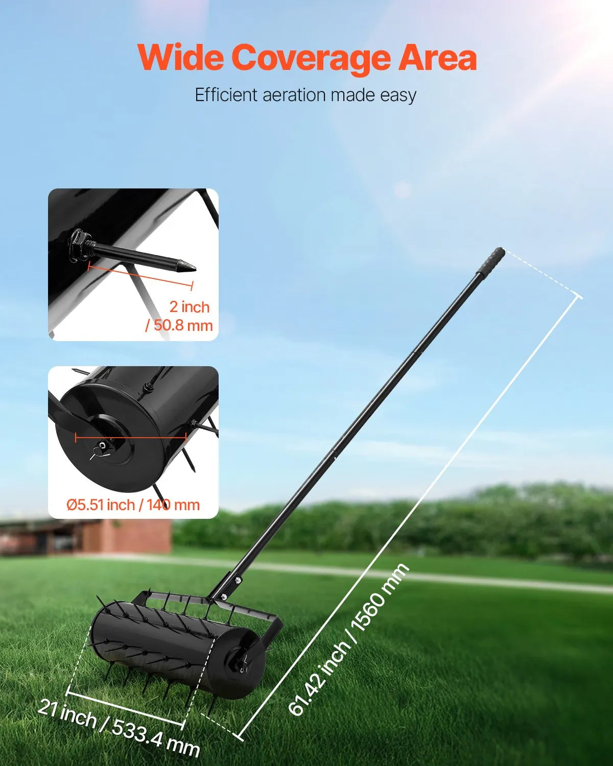 VEVOR Rolling Lawn Aerator 21