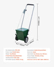 VEVOR Dry Line Marker 2-Wheel 2 or 4 in Lines Heavy Duty Steel Chalker 25 lbs