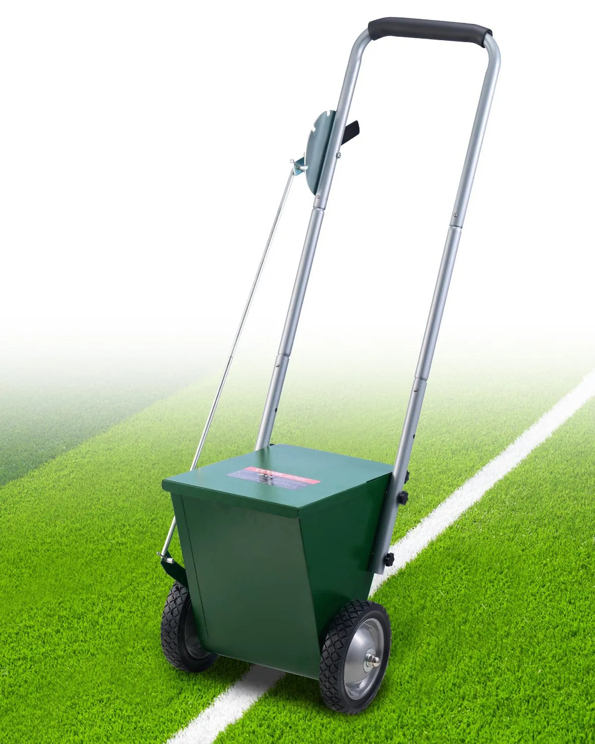 VEVOR Dry Line Marker 2-Wheel 2 or 4 in Lines Heavy Duty Steel Chalker 25 lbs