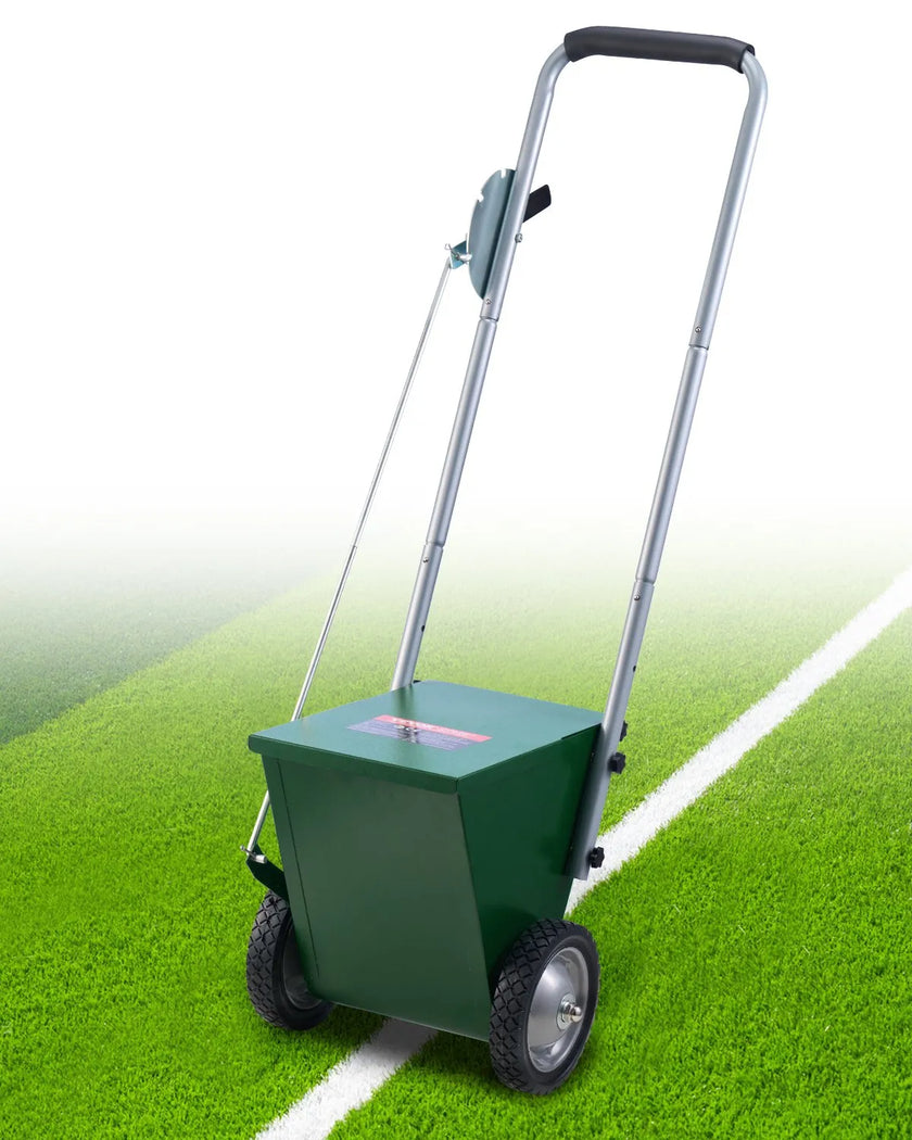 VEVOR Dry Line Marker 2-Wheel 2 or 4 in Lines Heavy Duty Steel Chalker 25 lbs