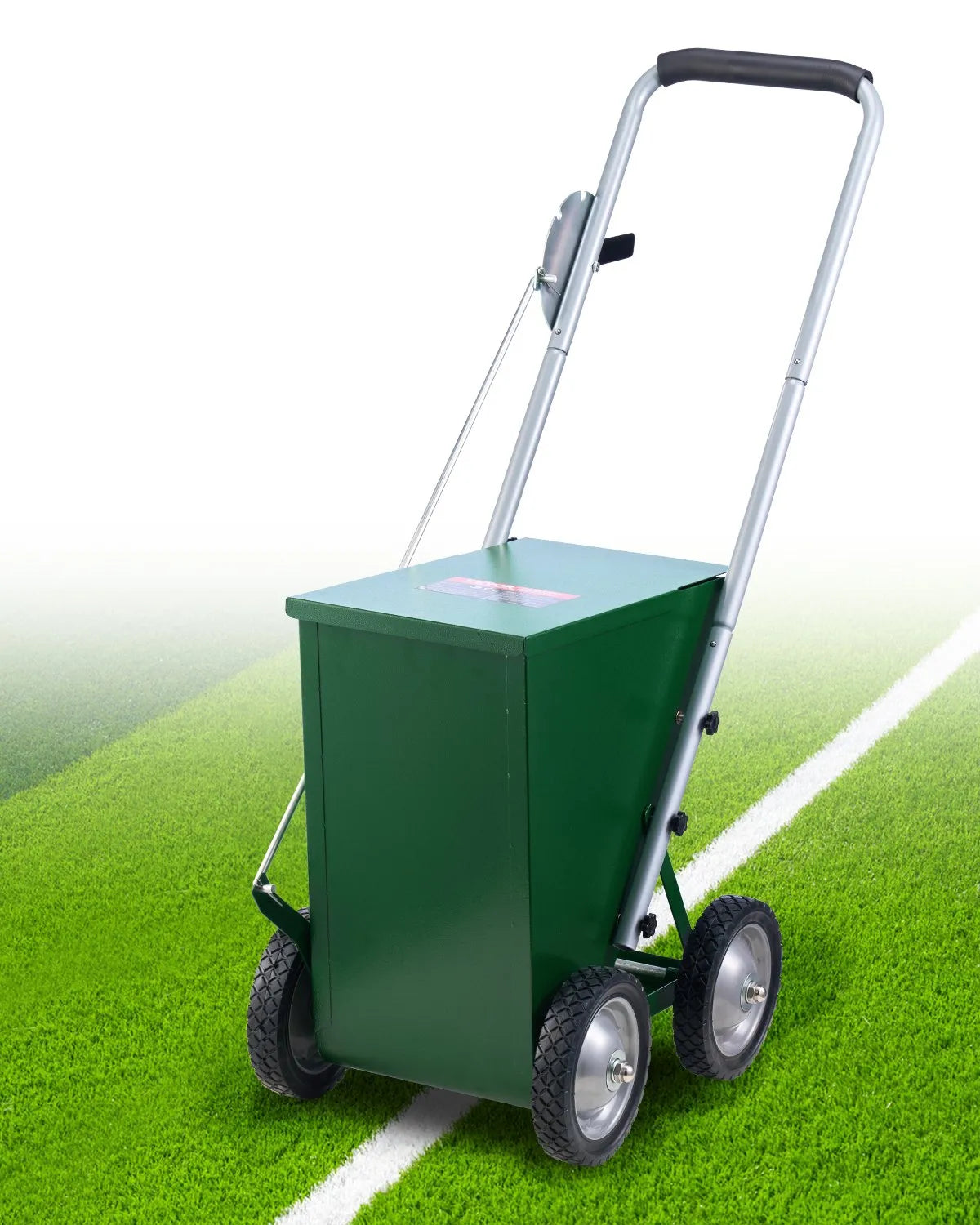 VEVOR Dry Line Marker 4-Wheel 2 or 4 in Lines Heavy Duty Steel Chalker 50 lbs