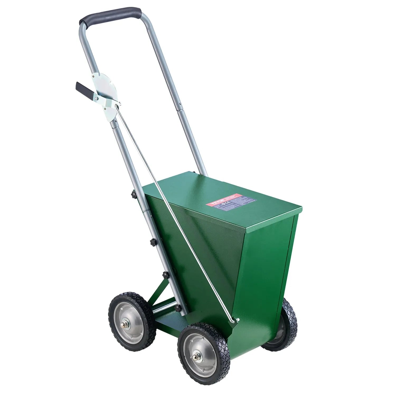 VEVOR Dry Line Marker 4-Wheel 2 or 4 in Lines Heavy Duty Steel Chalker 50 lbs