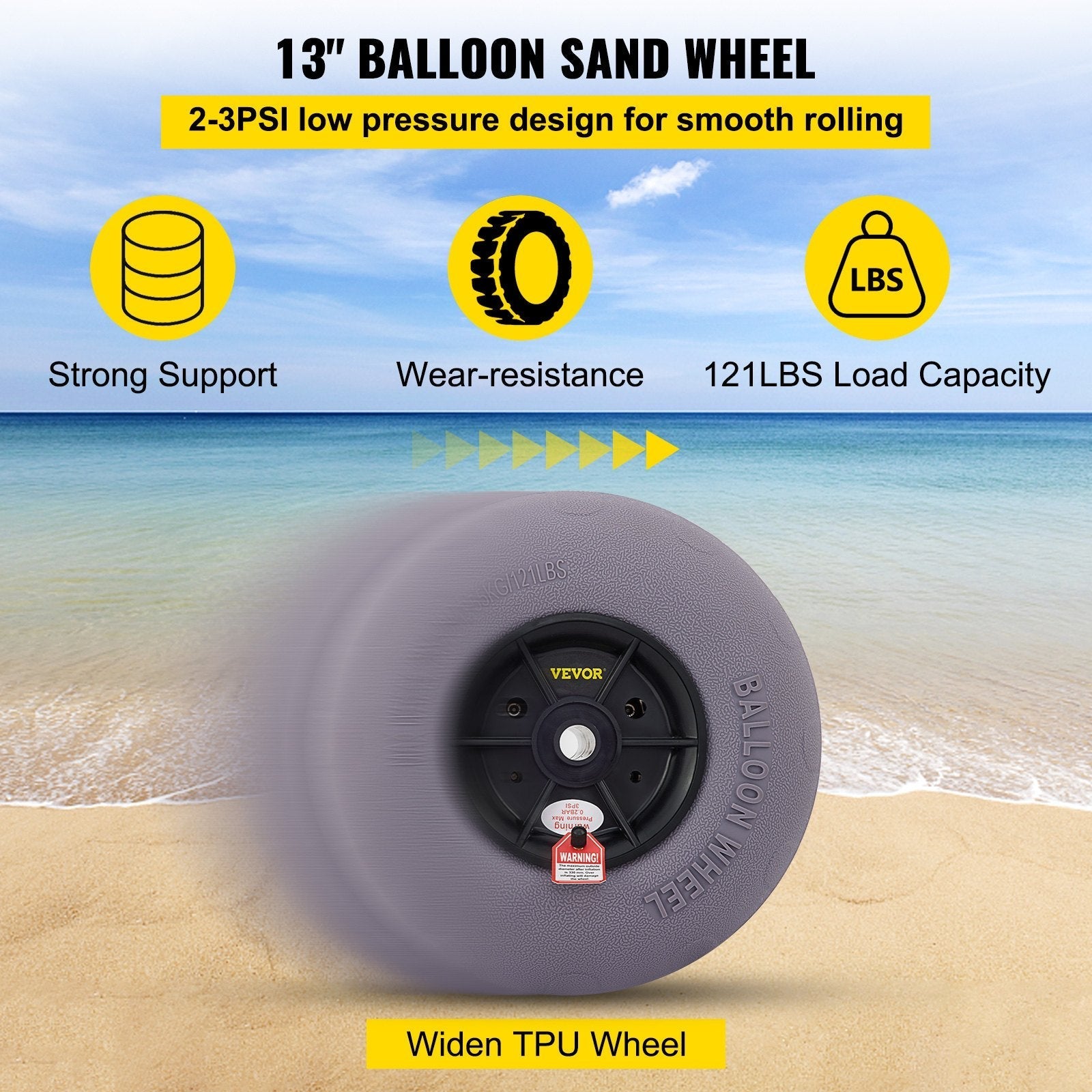VEVOR Beach Balloon Wheels, 13