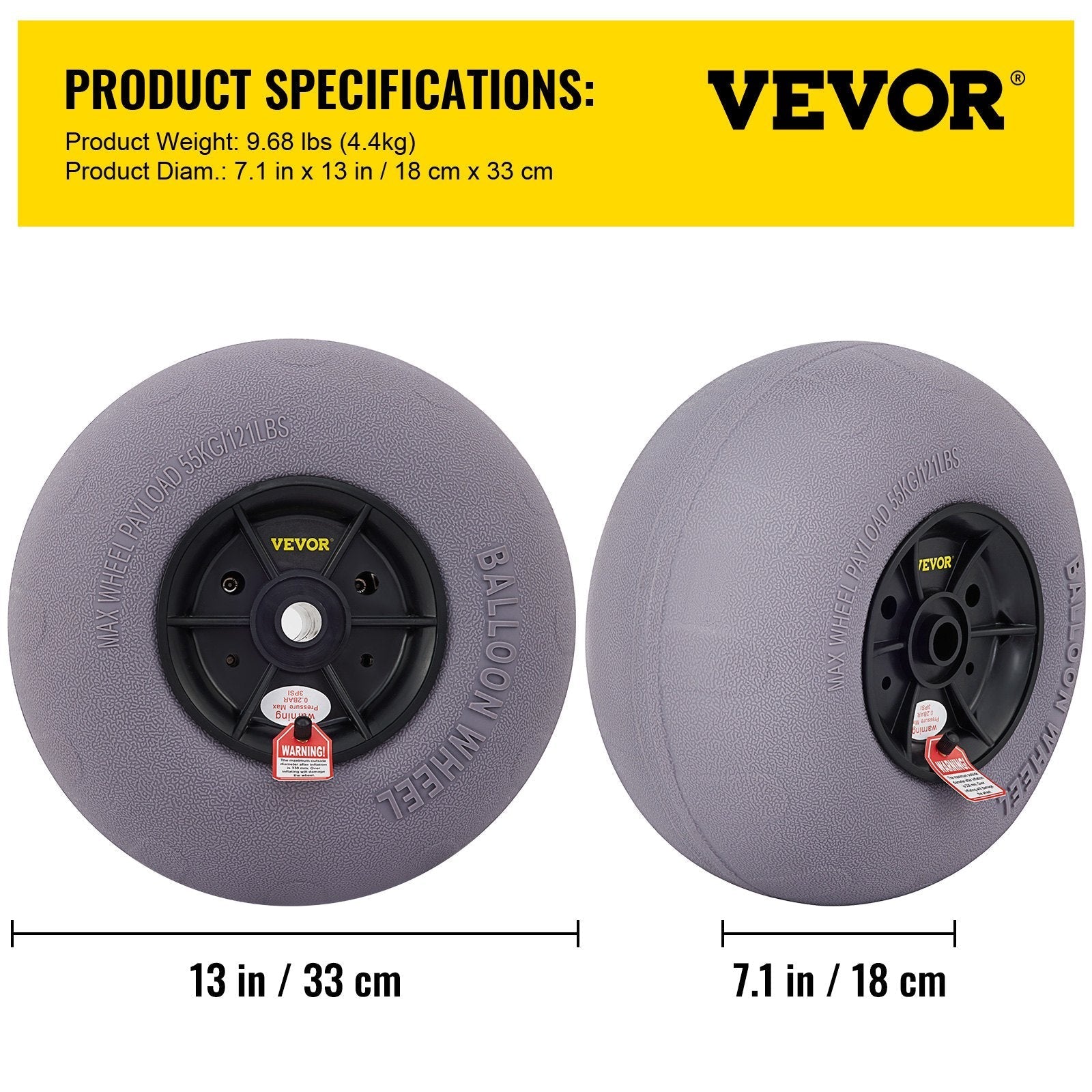 VEVOR Beach Balloon Wheels, 13