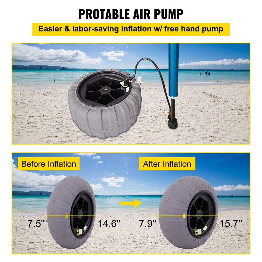 VEVOR Beach Balloon Wheels, 15.7