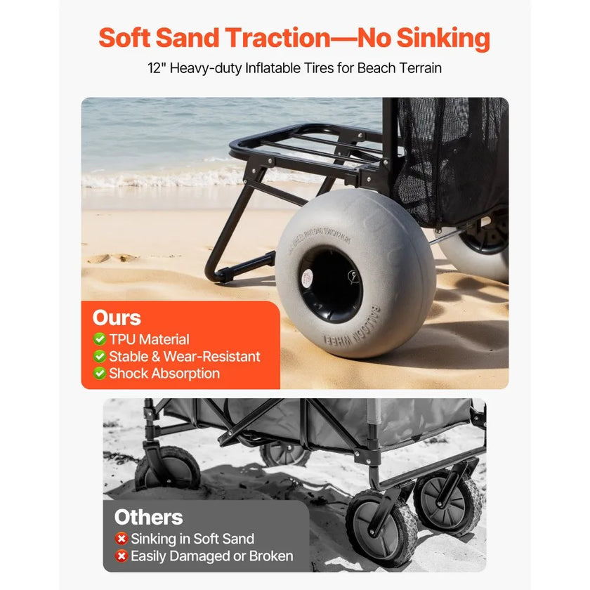 VEVOR Beach Dolly Cart with 12