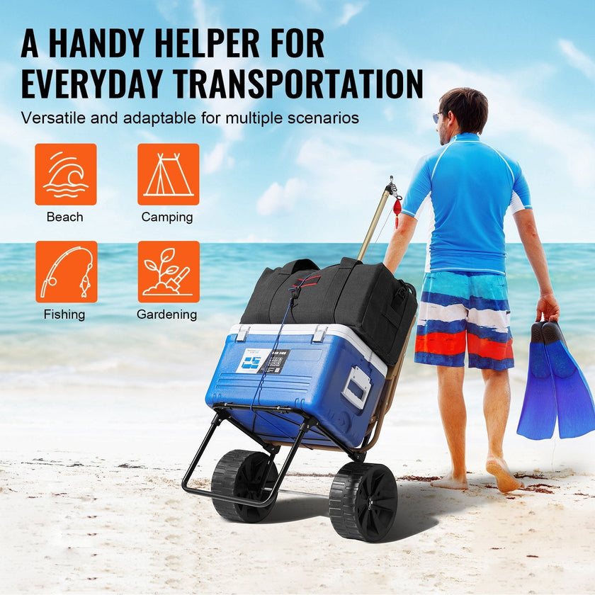 VEVOR Beach Dolly with Big Wheels for Sand, 15.4
