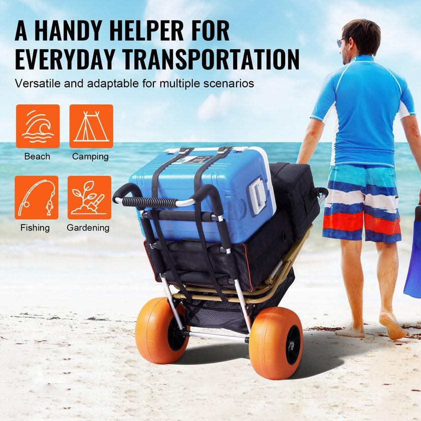 VEVOR Beach Dolly with Big Wheels for Sand, 29.9