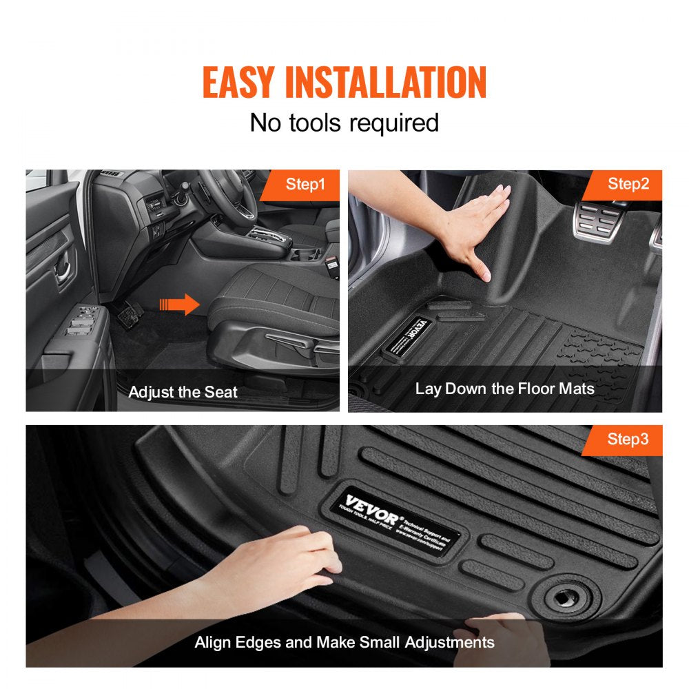 VEVOR Automotive Floor Mats Fits for Honda CR-V (Hybrid Models) 2017-2022 3 pcs
