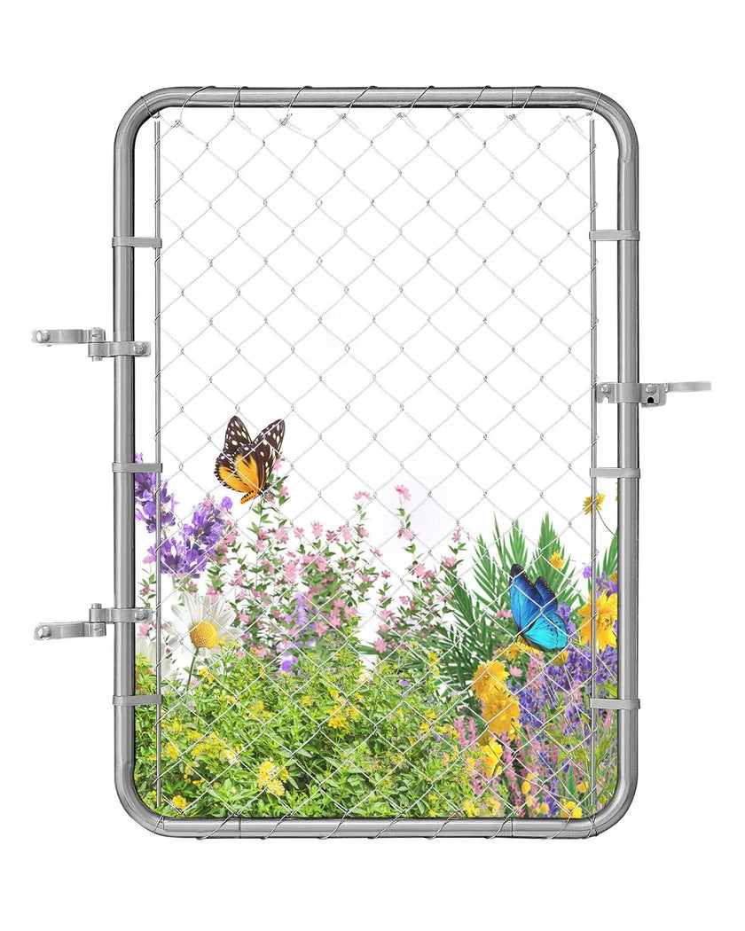 VEVOR Chain Link Fence Gate Fit 2-6 ft x 4 ft Garden Gate Posts Not Included