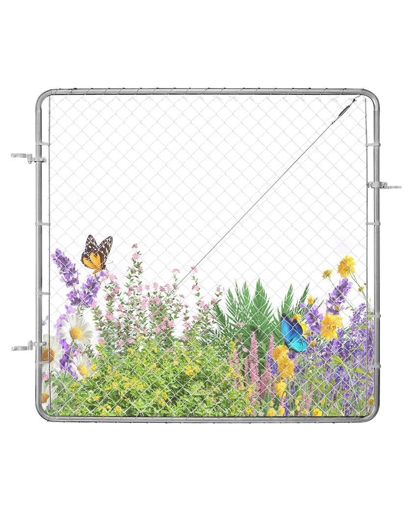 VEVOR Chain Link Fence Gate Fit 3 ft x 4 ft Garden Fence Gate Posts Not Included