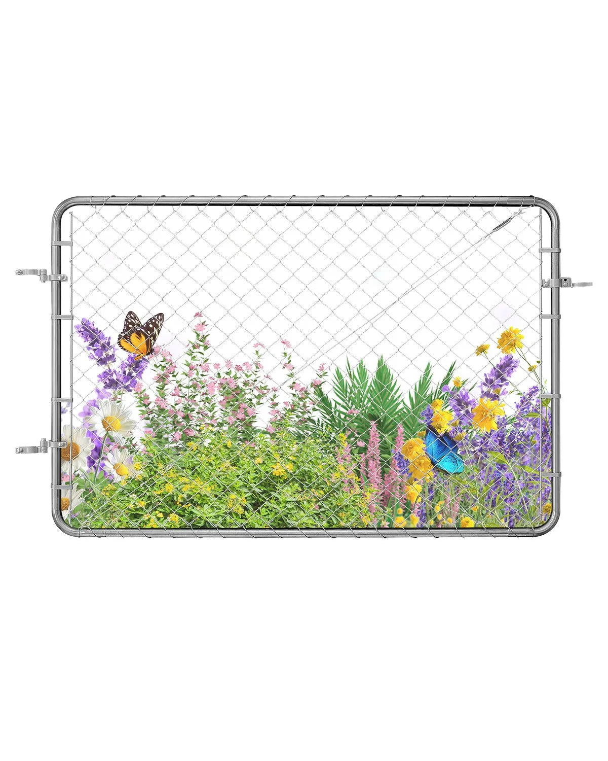 VEVOR Chain Link Fence Gate Fit 2.2-6 ft x 6 ft Garden Gate Posts Not Included