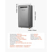 VEVOR Gas Tankless Water Heater 8Gal 191000 BTU Smart Temp Control
