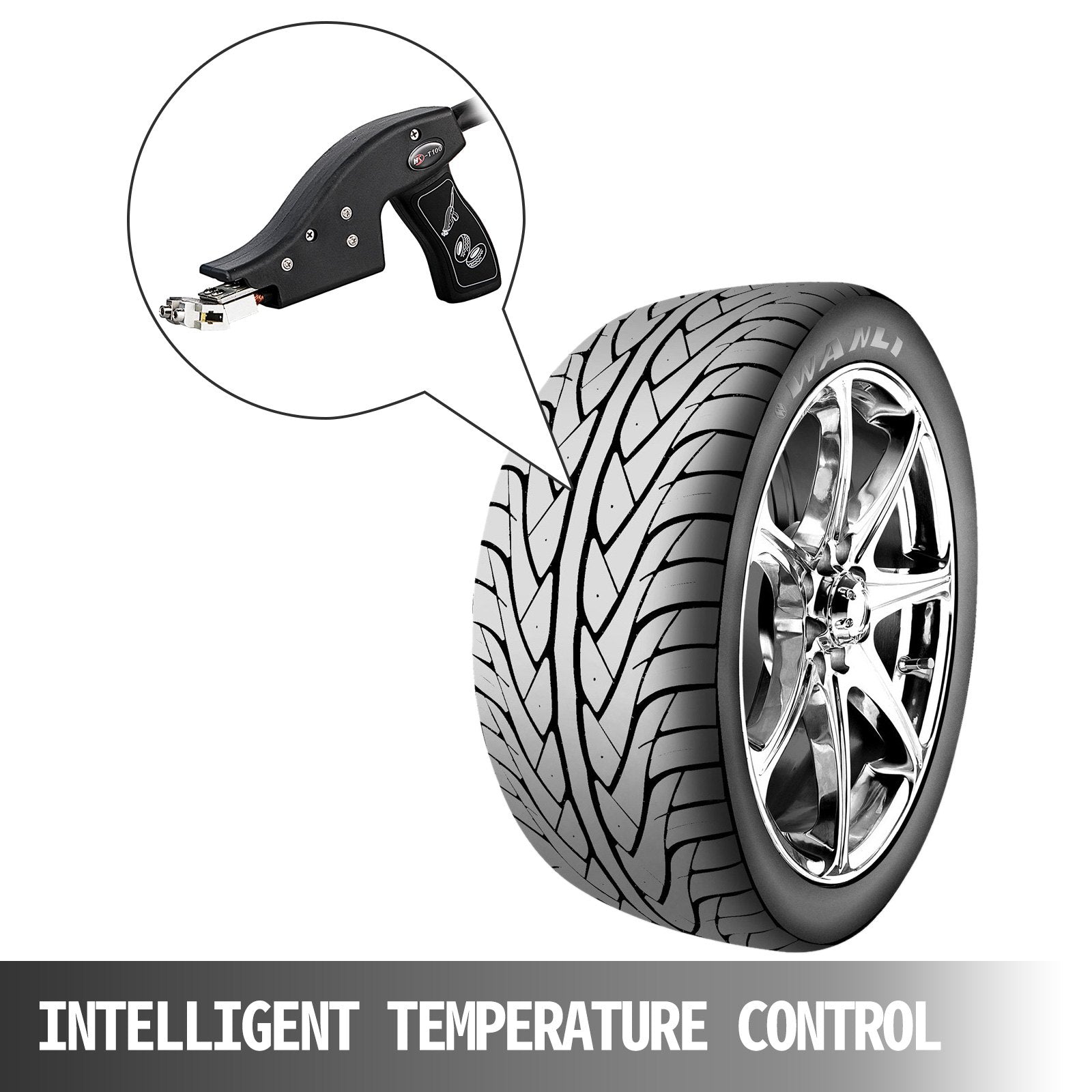 VEVOR Tire Grooving Tool 110V 350W Iron Tire Groover Cutter with 20 Blades HSD-T100 Tire Groover Heated Machine for Any Tire