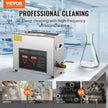 VEVOR Ultrasonic Cleaner with Digital Timer & Heater, Professional Ultra Sonic Jewelry Cleaner, Stainless Steel Heated Cleaning Machine for Glasses Watch Rings Small Parts Circuit Board (6L)