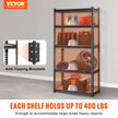 VEVOR Storage Shelving Unit, 5-Tier Adjustable, 2000 lbs Capacity, Heavy Duty Garage Shelves Metal Organizer Utility Rack, Black, 30