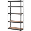 VEVOR Storage Shelving Unit, 5-Tier Adjustable, 2000 lbs Capacity, Heavy Duty Garage Shelves Metal Organizer Utility Rack, Black, 30