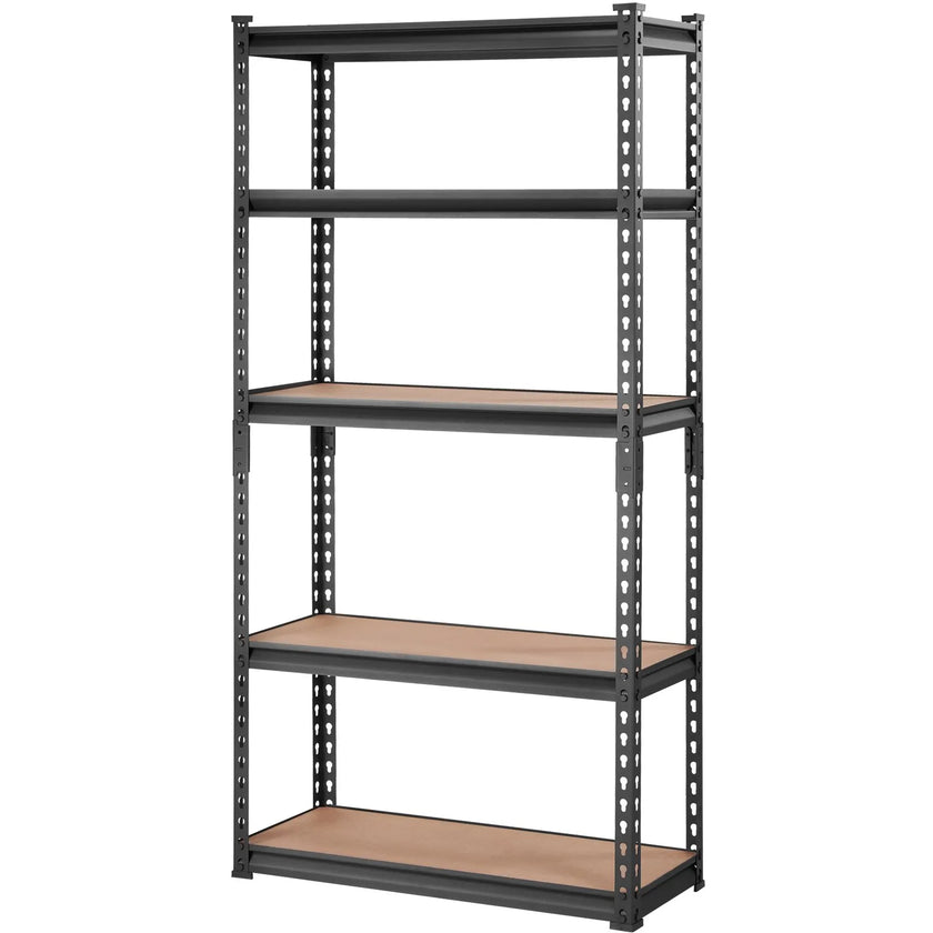 VEVOR Storage Shelving Unit, 5-Tier Adjustable, 2000 lbs Capacity, Heavy Duty Garage Shelves Metal Organizer Utility Rack, Black, 30