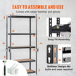 VEVOR Storage Shelving Unit, 5-Tier Adjustable, 2000 lbs Capacity, Heavy Duty Garage Shelves Metal Organizer Utility Rack, Black, 36