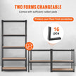 VEVOR Storage Shelving Unit, 5-Tier Adjustable, 2000 lbs Capacity, Heavy Duty Garage Shelves Metal Organizer Utility Rack, Black, 36