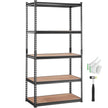 VEVOR Storage Shelving Unit, 5-Tier Adjustable, 2000 lbs Capacity, Heavy Duty Garage Shelves Metal Organizer Utility Rack, Black, 36