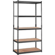 VEVOR Storage Shelving Unit, 5-Tier Adjustable, 2000 lbs Capacity, Heavy Duty Garage Shelves Metal Organizer Utility Rack, Black, 36