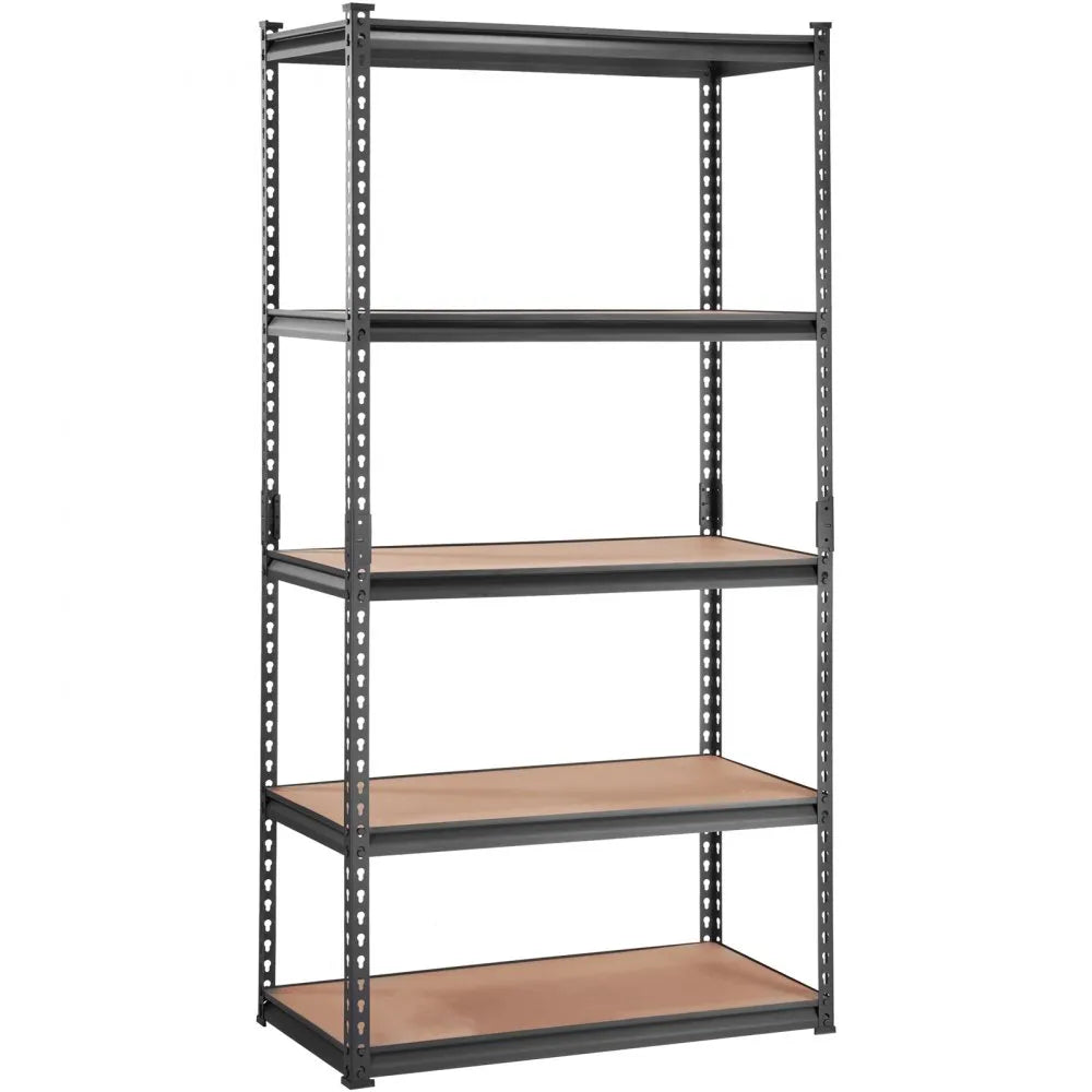 VEVOR Storage Shelving Unit, 5-Tier Adjustable, 2000 lbs Capacity, Heavy Duty Garage Shelves Metal Organizer Utility Rack, Black, 36