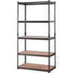 VEVOR Storage Shelving Unit, 5-Tier Adjustable, 2000 lbs Capacity, Heavy Duty Garage Shelves Metal Organizer Utility Rack, Black, 36