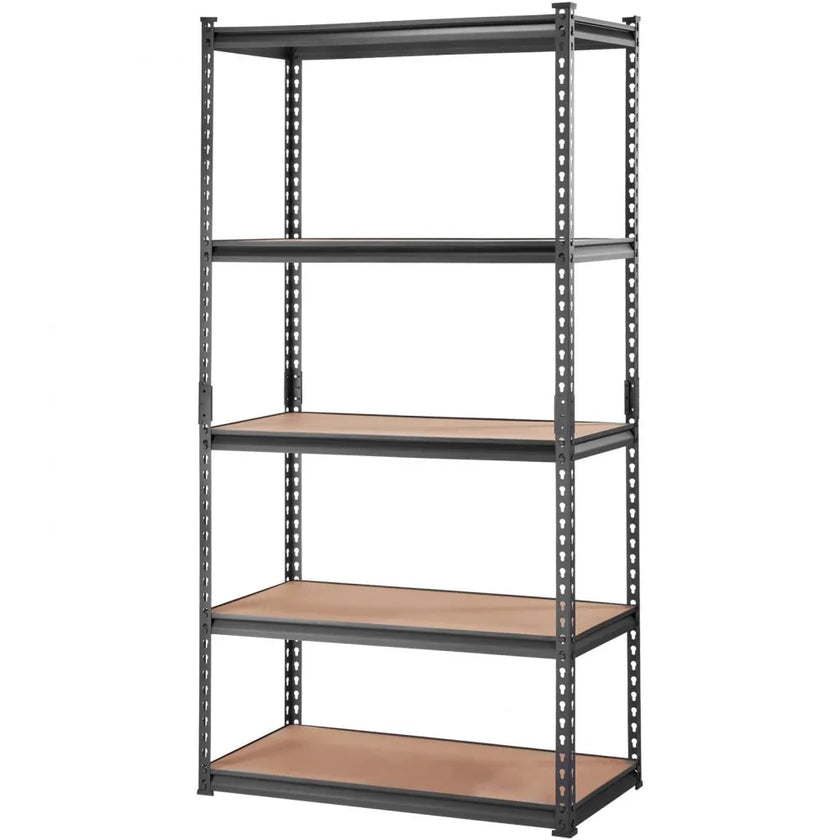 VEVOR Storage Shelving Unit, 5-Tier Adjustable, 2000 lbs Capacity, Heavy Duty Garage Shelves Metal Organizer Utility Rack, Black, 36