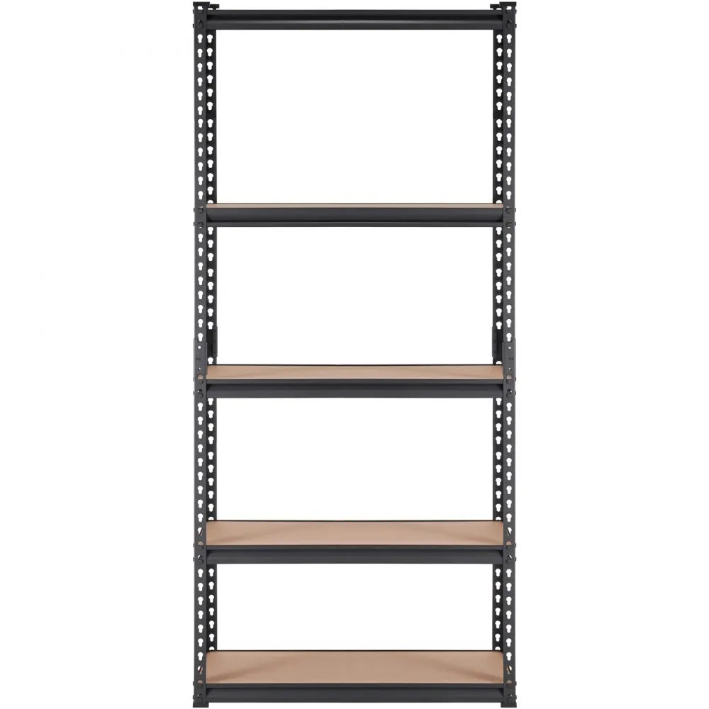 VEVOR Storage Shelving Unit, 5-Tier Adjustable, 2000 lbs Capacity, Heavy Duty Garage Shelves Metal Organizer Utility Rack, Black, 36