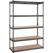 VEVOR Storage Shelving Unit, 5-Tier Adjustable, 2000 lbs Capacity, Heavy Duty Garage Shelves Metal Organizer Utility Rack, Black, 18