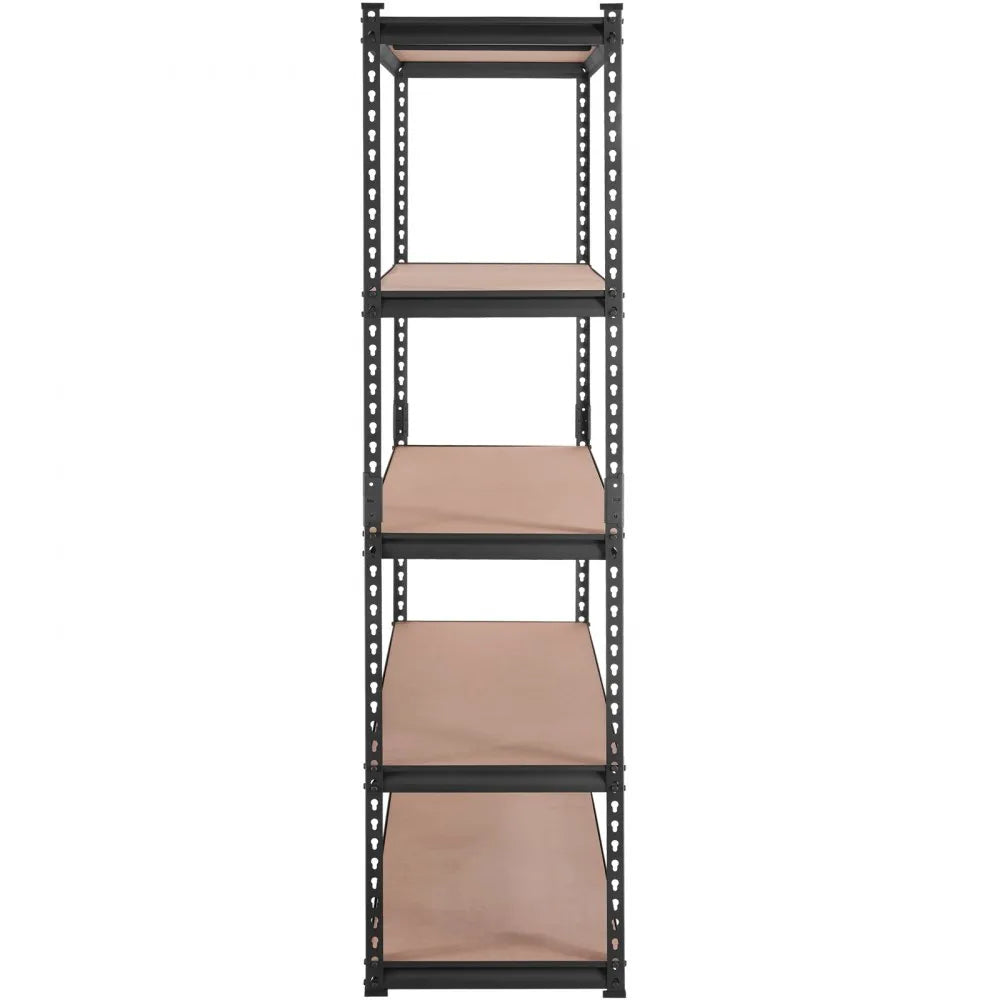 VEVOR Storage Shelving Unit, 5-Tier Adjustable, 2000 lbs Capacity, Heavy Duty Garage Shelves Metal Organizer Utility Rack, Black, 18