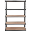 VEVOR Storage Shelving Unit, 5-Tier Adjustable, 2000 lbs Capacity, Heavy Duty Garage Shelves Metal Organizer Utility Rack, Black, 18