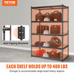 VEVOR Storage Shelving Unit, 5-Tier Adjustable, 2000 lbs Capacity, Heavy Duty Garage Shelves Metal Organizer Utility Rack, Black, 48
