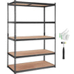 VEVOR Storage Shelving Unit, 5-Tier Adjustable, 2000 lbs Capacity, Heavy Duty Garage Shelves Metal Organizer Utility Rack, Black, 48